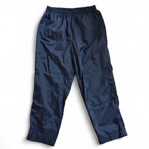 Adidas Dark Blue Nylon Track Pants Size Large EUC